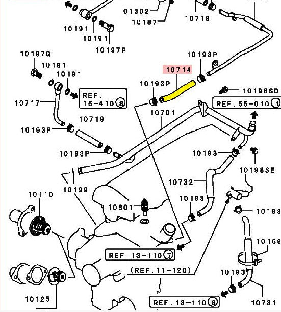 HYUNDAI GALLOPER LOWER RADIATOR HOSE