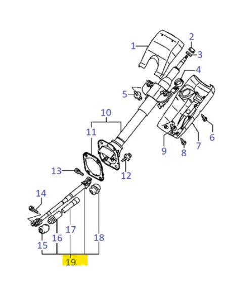 ALBERO STERZO MITSUBISHI L200 FINO AL 2005 (ORIGINALE) - Autoricambi4x4