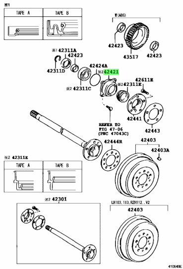 ALLOGGIAMENTO CUSCINETTO ASSALE POSTERIORE TOYOTA (ORIGINALE) - Autoricambi4x4