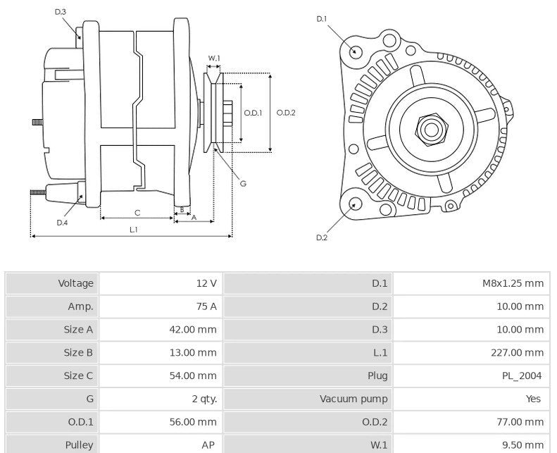 ALTERNATORE MITSUBISHI L200/ PAJERO II - Autoricambi4x4