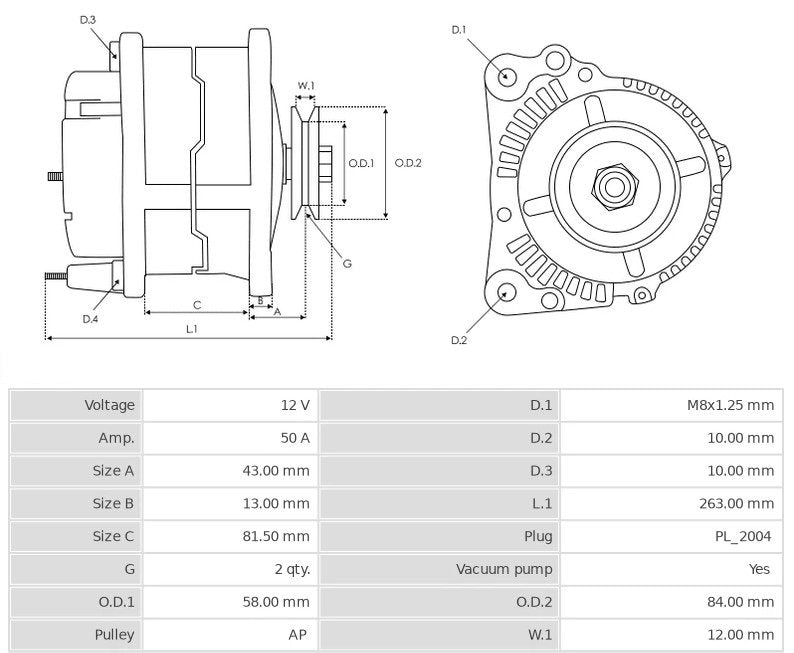 ALTERNATORE NISSAN TERRANO II/ KING CAB D21 - Autoricambi4x4