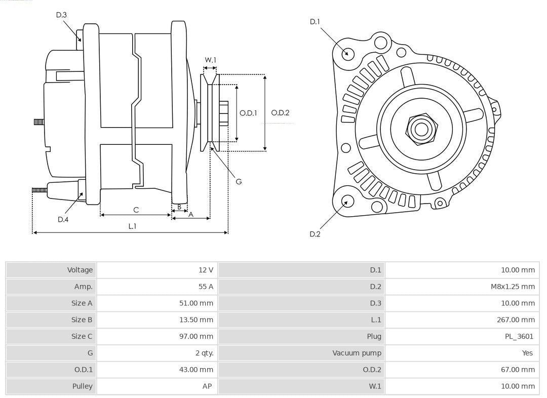 ALTERNATORE TOYOTA LAND CRUISER LJ70/ HILUX - Autoricambi4x4