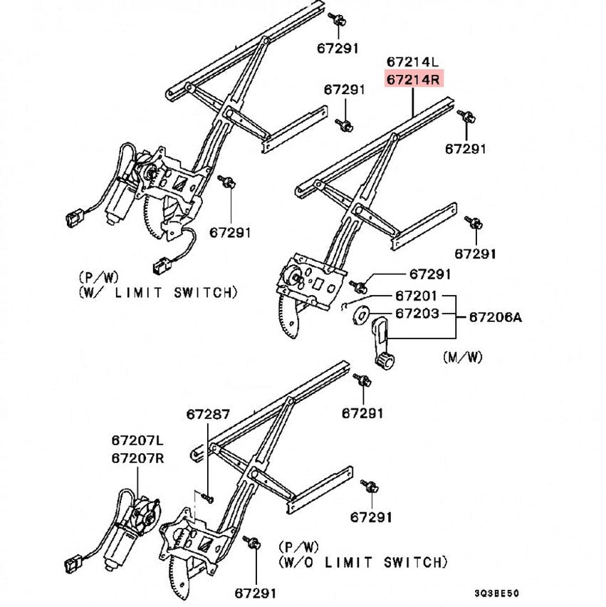 ALZACRISTALLI MANUALE ANTERIORE SINISTRO MITSUBISHI L200 DAL 1997 AL 2006 - Autoricambi4x4