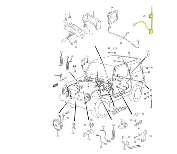 ANTENNA RADIO SUZUKI SJ410/ SJ413/ SAMURAI/ SANTANA - Autoricambi4x4