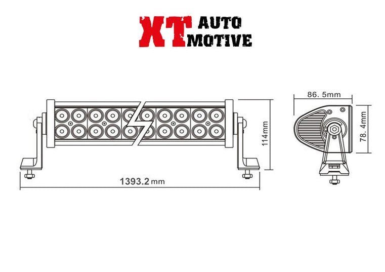 BARRA FULL LED DA 300W 18900LM (BARRA DRITTA 139CM) - Autoricambi4x4