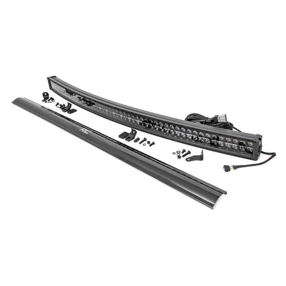 Barra luminosa LED 54" curva doppia fila DRL bianca spot/flood Rough Country Black Series - Autoricambi4x4