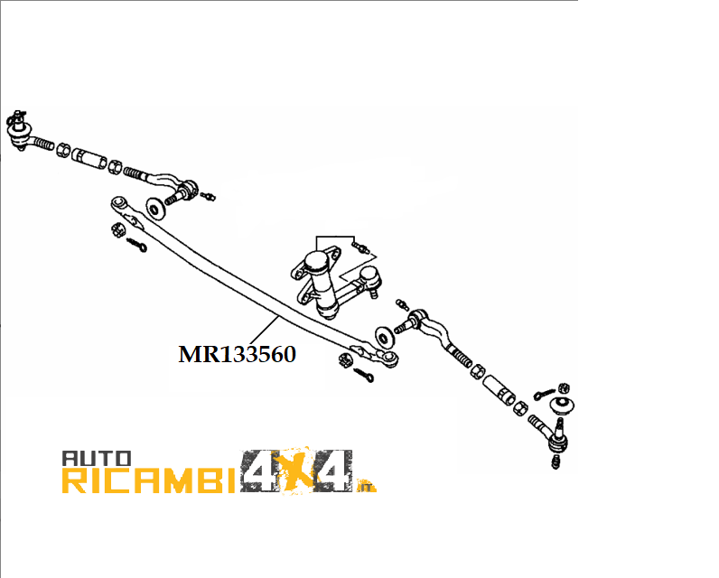 BARRA/TIRANTE ASSIALE STERZO - ASTA TRASVERSALE MITSUBISHI L200 K74 - PAJERO SPORT - Autoricambi4x4