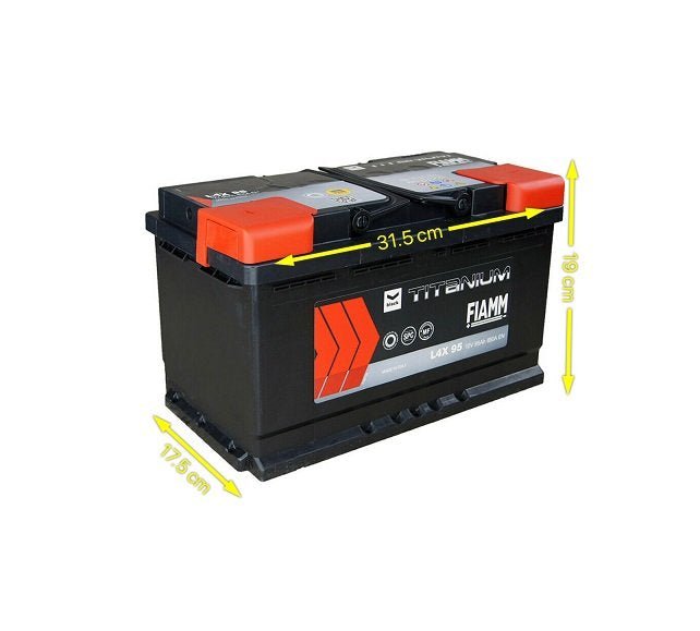 BATTERIA AUTO FIAMM 95Ah 850A 12V – BLACK TITANIUM L4X 95 (SX) - Autoricambi4x4