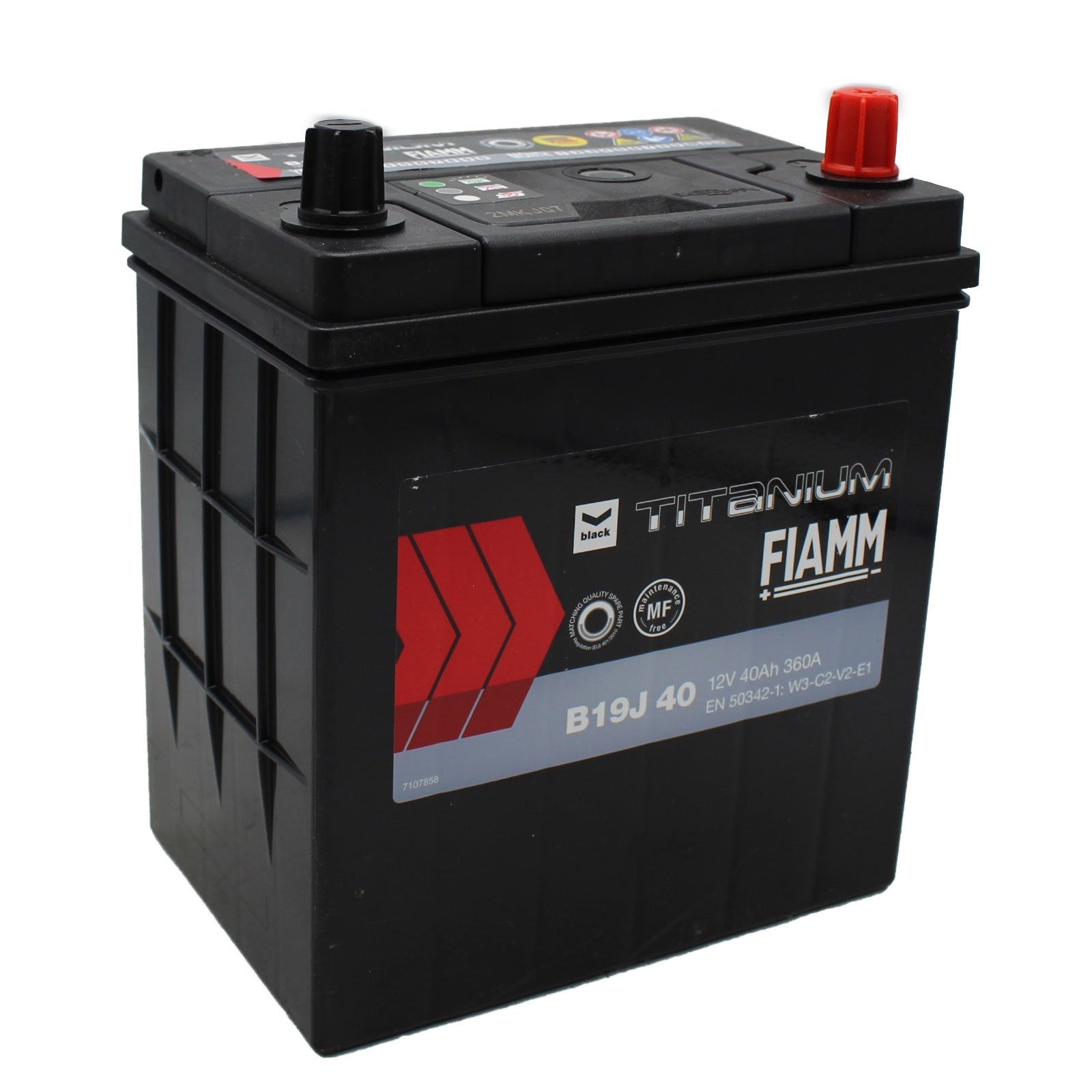 BATTERIA AUTO FIAMM B19J40 40Ah 360A 12V BLACK TITANIUM - Autoricambi4x4