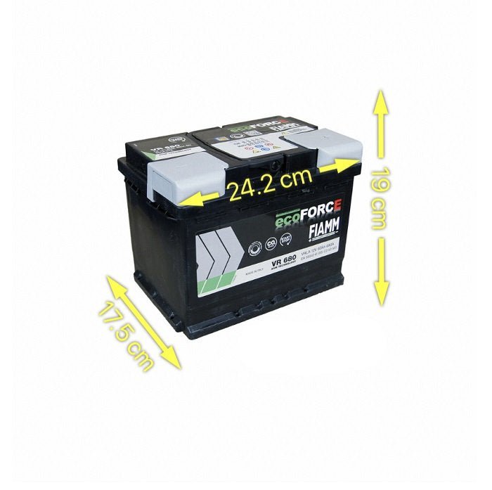 BATTERIA AUTO FIAMM VR680 60Ah 680A 12V AGM START&STOP - Autoricambi4x4