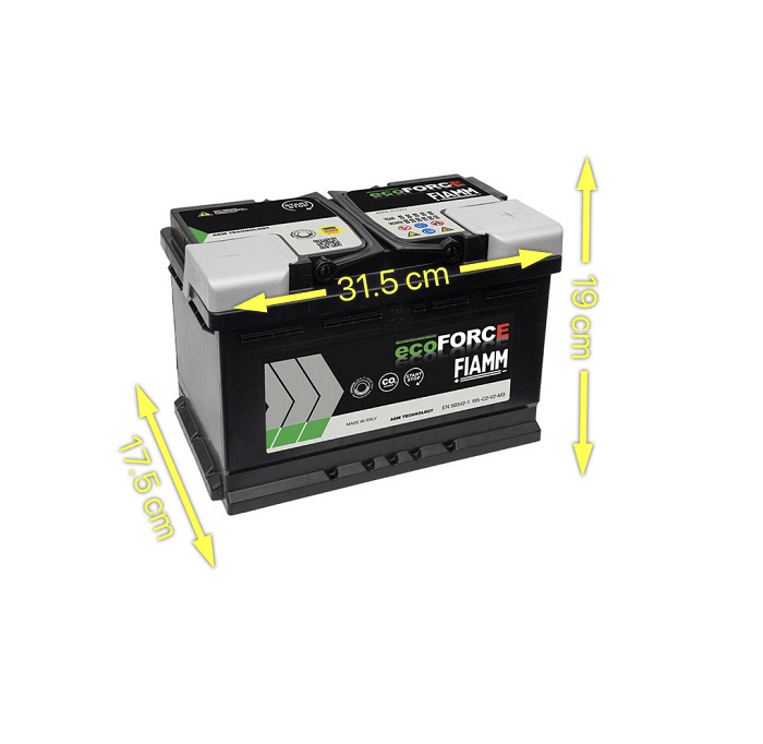 BATTERIA AUTO FIAMM VR800 80Ah 800A 12V AGM START&STOP - Autoricambi4x4