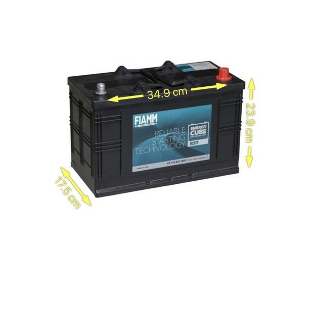 BATTERIA TRATTORE CAMION FIAMM 110Ah 850A 12V – RST ENERGYCUBE CB(B01) 110 (DX) - Autoricambi4x4