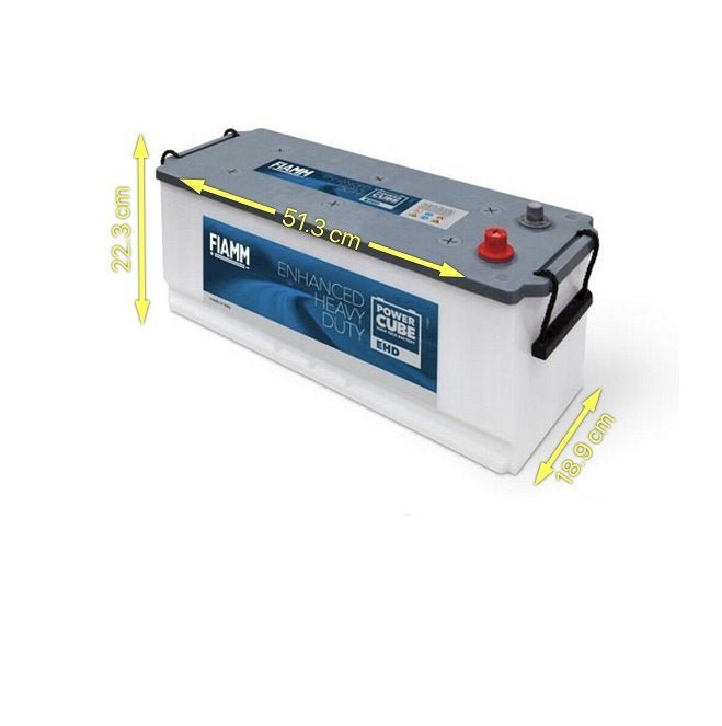 BATTERIA TRATTORE CAMION FIAMM 140Ah 950A 12V – EHD POWERCUBE A 140 (SX) - Autoricambi4x4