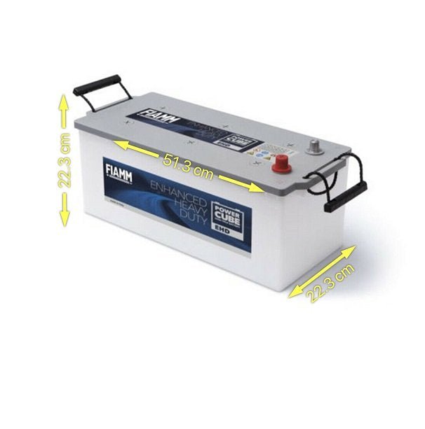 BATTERIA TRATTORE CAMION FIAMM B180 180Ah 1100A 12V – EHD POWERCUBE (SX) - Autoricambi4x4