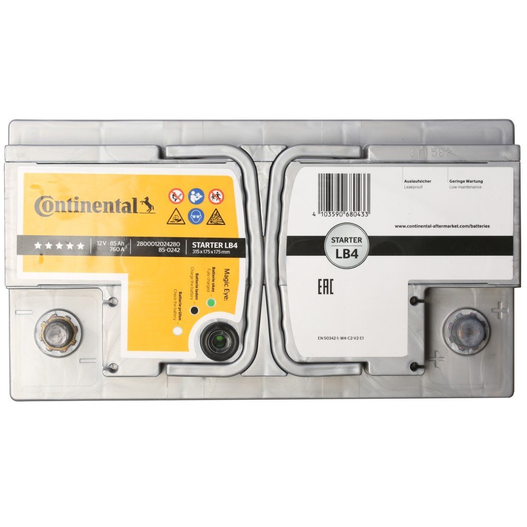 BATTERIE AUTO CONTINENTAL LB4 85/ 760 EN - Autoricambi4x4