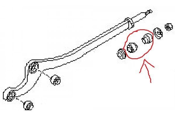 BOCCOLA PUNTONE ANTERIORE LATO TELAIO NISSAN PATROL GR Y60/ Y61 - Autoricambi4x4