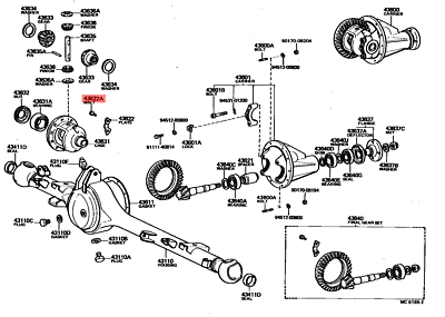 BULLONE PER CORONA DIFFERENZIALE TOYOTA (ORIGINALE) - Autoricambi4x4
