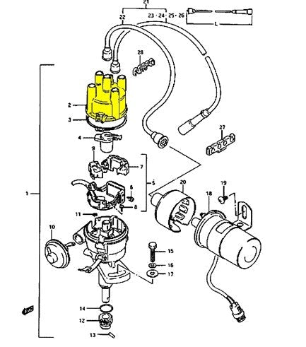 CALOTTA SPINTEROGENO SUZUKI SJ410/ SJ413/ SAMURAI/ SANTANA - Autoricambi4x4