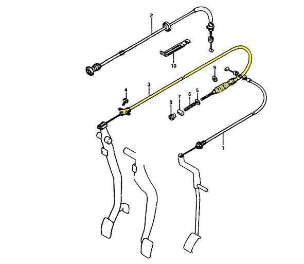 CAVO/ FILO FRIZIONE SUZUKI SJ410/ SJ413/ SAMURAI/ SANTANA - Autoricambi4x4