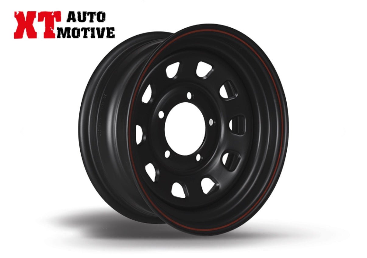 CERCHIO 15x6 ET - 12 DAYTONA NERO PER DAIHATSU - Autoricambi4x4