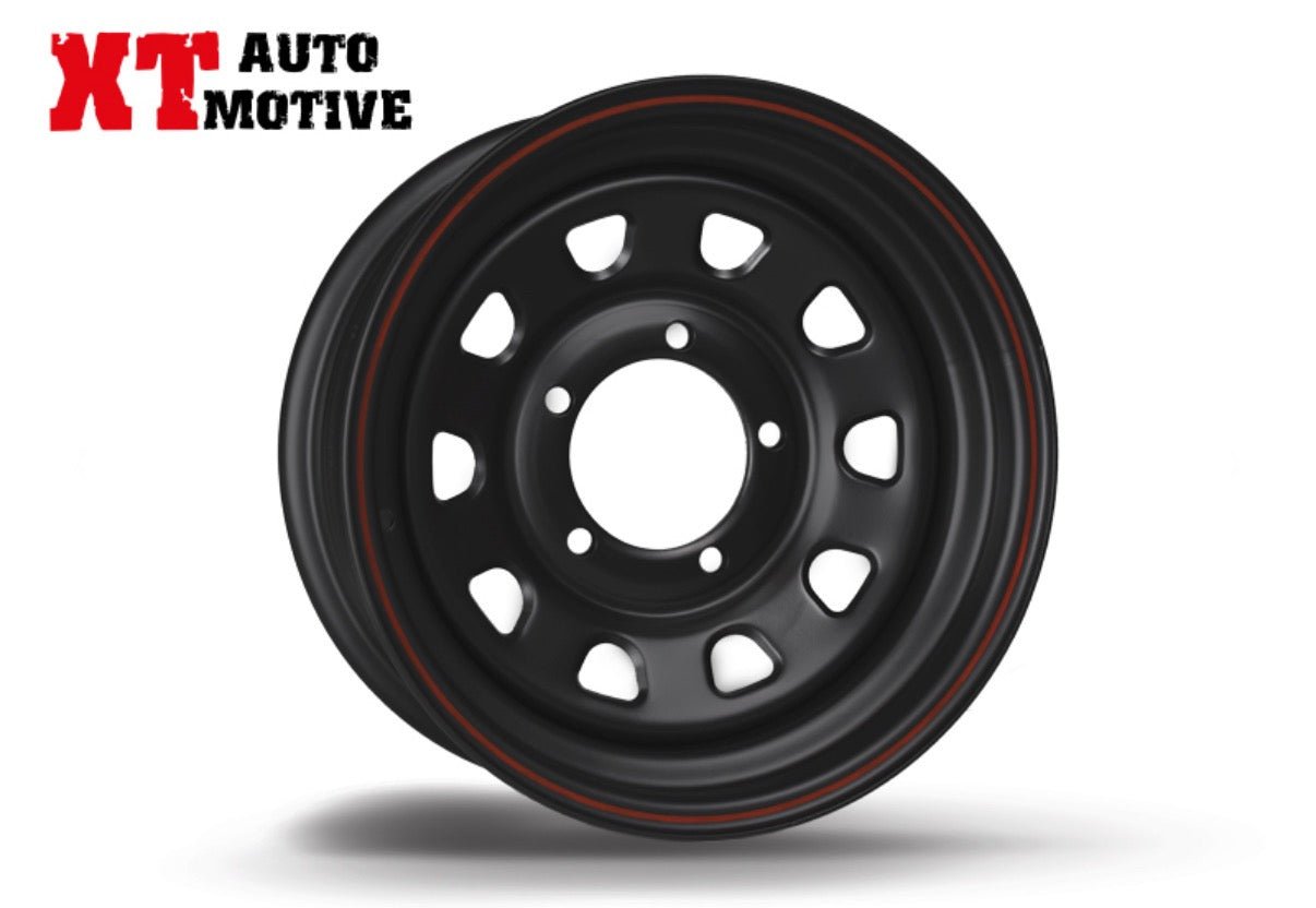 CERCHIO 15x6 ET - 12 DAYTONA NERO PER DAIHATSU - Autoricambi4x4