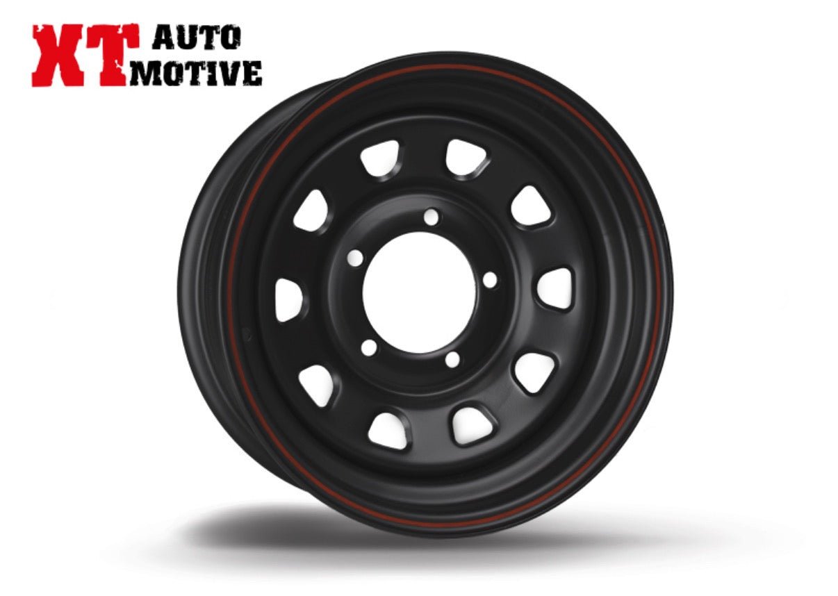 CERCHIO 15x6 ET - 12 DAYTONA NERO PER SUZUKI - Autoricambi4x4