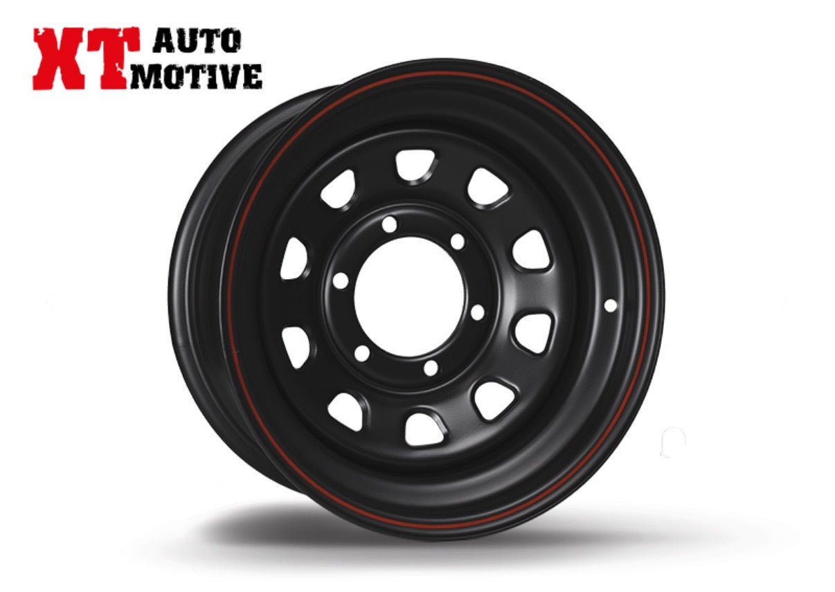 CERCHIO 15x7 ET - 12 DAYTONA NERO PER HYUNDAI - Autoricambi4x4