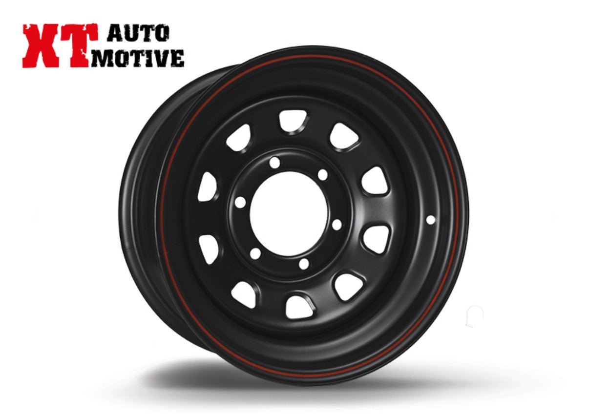 CERCHIO 15x7 ET - 12 DAYTONA NERO PER ISUZU - Autoricambi4x4