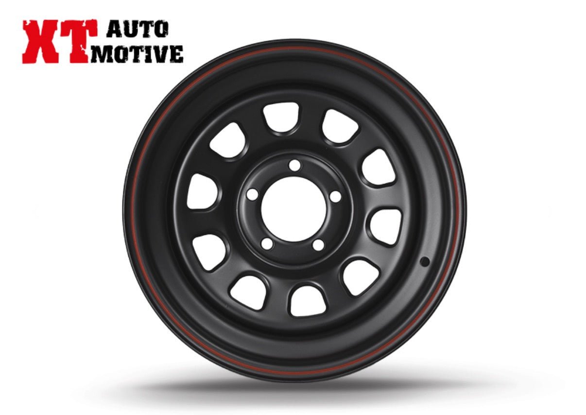 CERCHIO 15x7 ET - 12 DAYTONA NERO PER JEEP - Autoricambi4x4