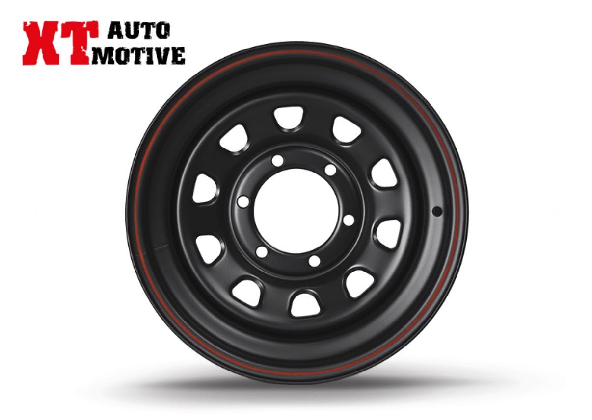 CERCHIO 15x7 ET - 12 DAYTONA NERO PER MITSUBISHI - Autoricambi4x4