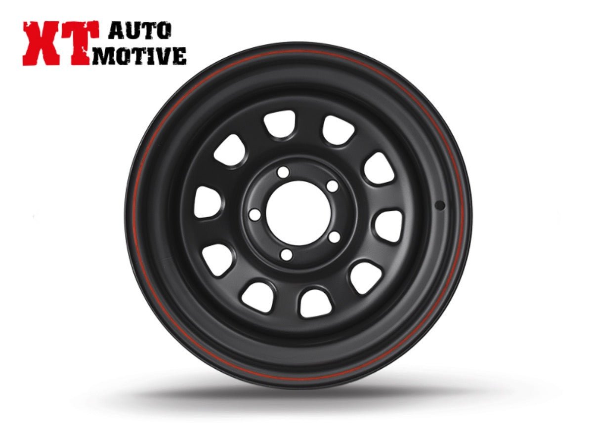 CERCHIO 15x8 ET - 30 DAYTONA NERO PER JEEP - Autoricambi4x4