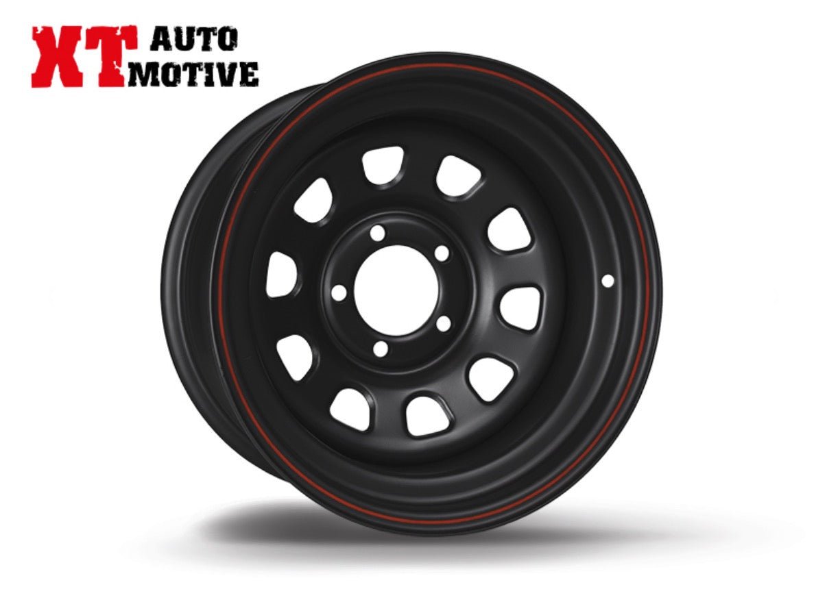 CERCHIO 15x8 ET - 30 DAYTONA NERO PER JEEP - Autoricambi4x4