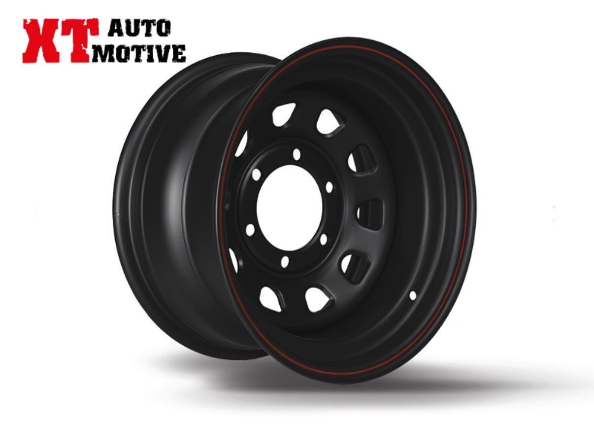 CERCHIO 15x8 ET - 30 DAYTONA NERO PER MITSUBISHI - Autoricambi4x4