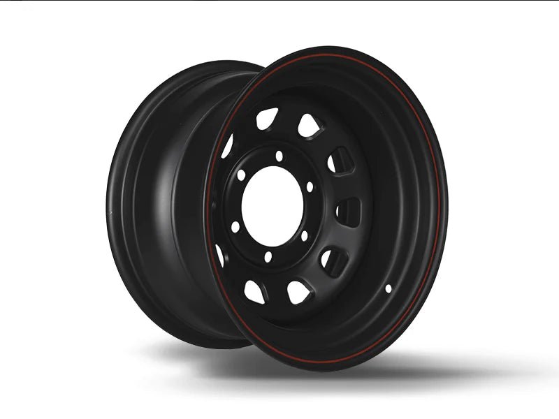 CERCHIO 15x8 ET - 30 DAYTONA NERO PER NISSAN - Autoricambi4x4