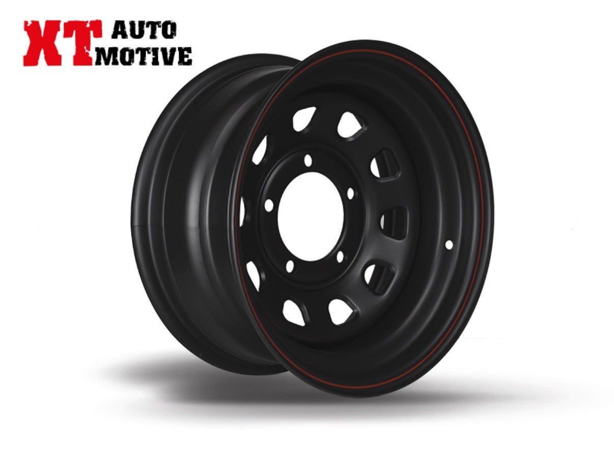 CERCHIO 15x8 ET - 30 DAYTONA NERO PER SUZUKI - Autoricambi4x4