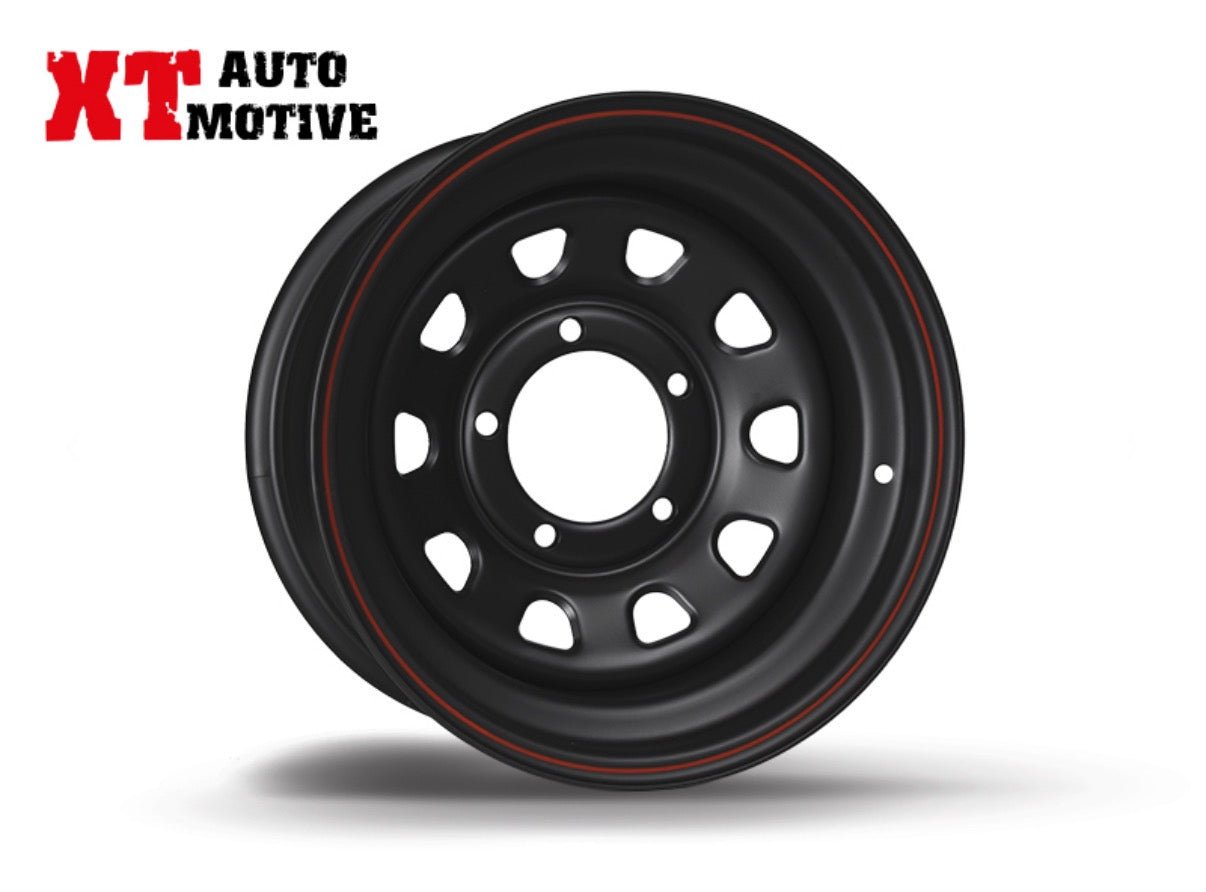 CERCHIO 15x8 ET - 30 DAYTONA NERO PER SUZUKI - Autoricambi4x4