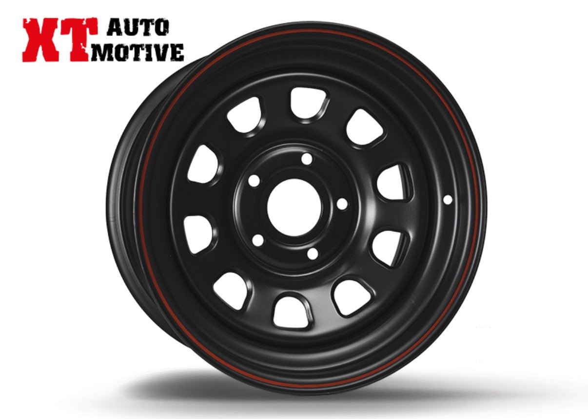 CERCHIO 16x8 ET 10 DAYTONA NERO PER JEEP - Autoricambi4x4