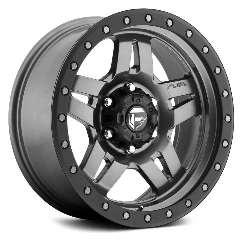 Cerchio in lega D558 Anza Matte Gunmetal/Black Bead Ring Fuel - Autoricambi4x4