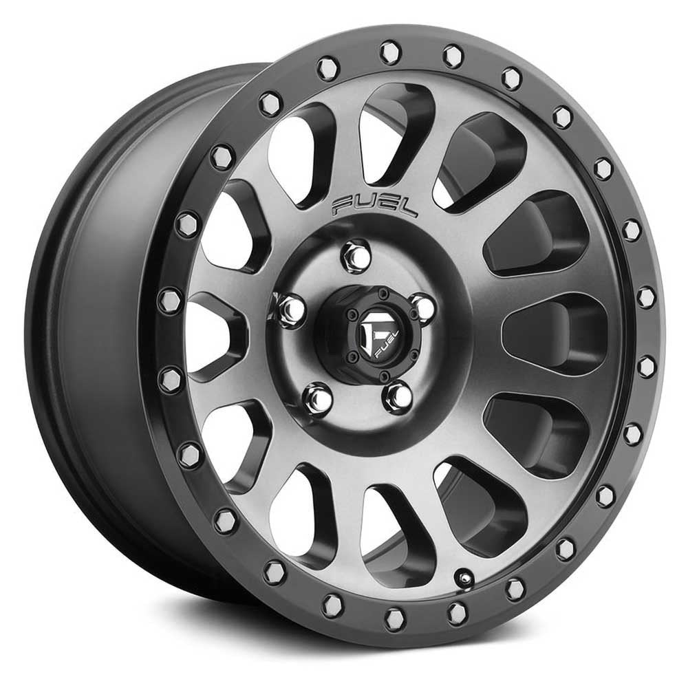Cerchio in lega D601 Vector Matte Gunmetal/Black Bead Ring Fuel - Autoricambi4x4