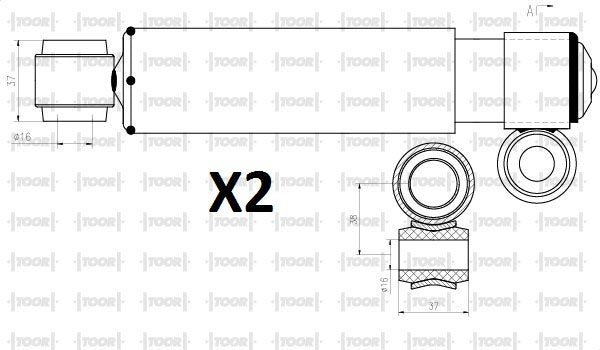 COPPIA AMMORTIZZATORI POSTERIORI FIAT PANDA 4X4 (_141) DAL 1986 - Autoricambi4x4