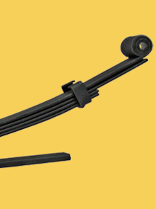 COPPIA BALESTRE MITSUBISHI L200 KB4T DAL 2006 A 5 FOGLI DI CUI UNO RINFORZATO - Autoricambi4x4