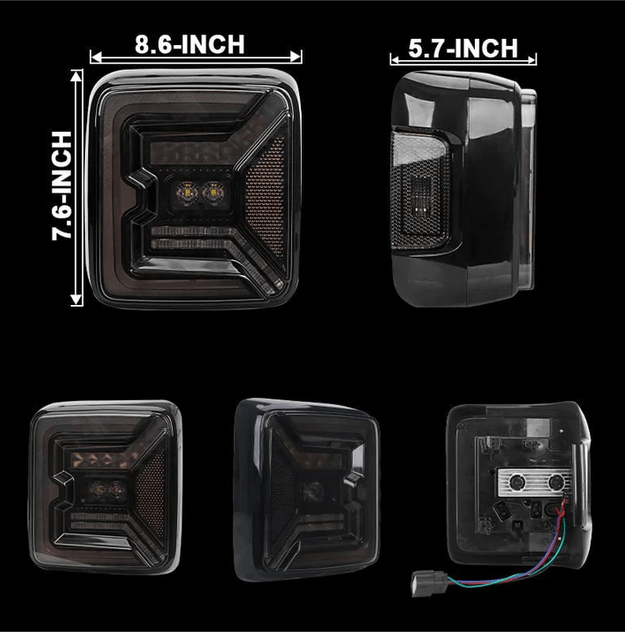 COPPIA FANALI POSTERIORI A LED JEEP WRANGLER JL - Autoricambi4x4