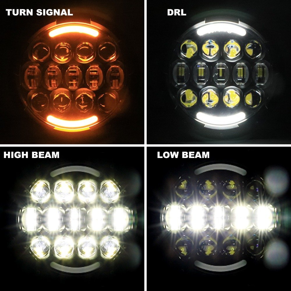 COPPIA FARI FULL LED 7'' DA 105W - Autoricambi4x4