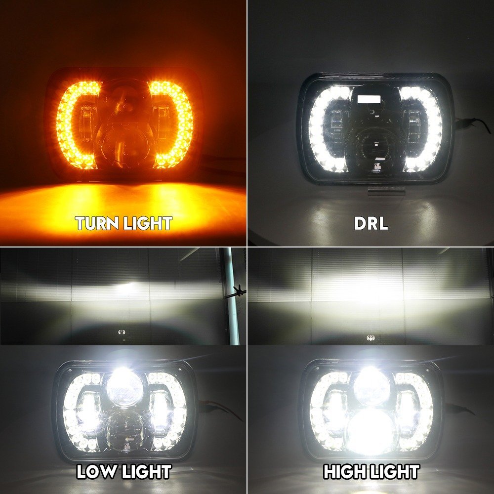 COPPIA FARI FULL LED DA 60W (RETTANGOLARE) - Autoricambi4x4