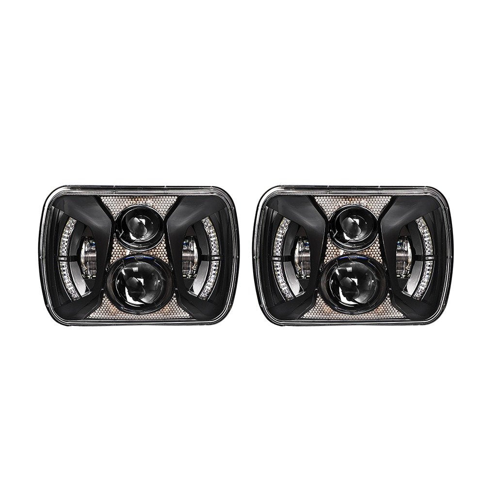 COPPIA FARI FULL LED DA 75W (RETTANGOLARE) - Autoricambi4x4