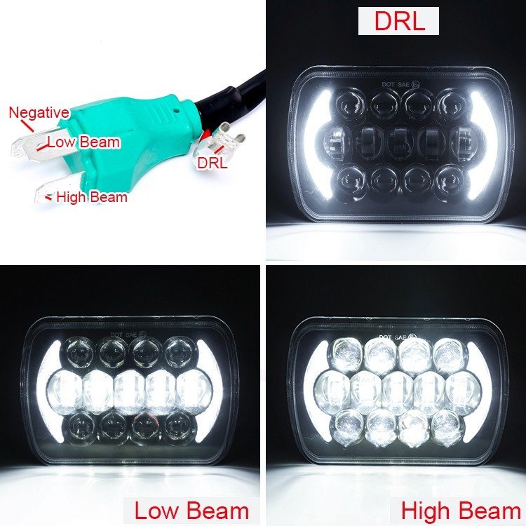 COPPIA FARI FULL LED DA 85W (RETTANGOLARE) - Autoricambi4x4