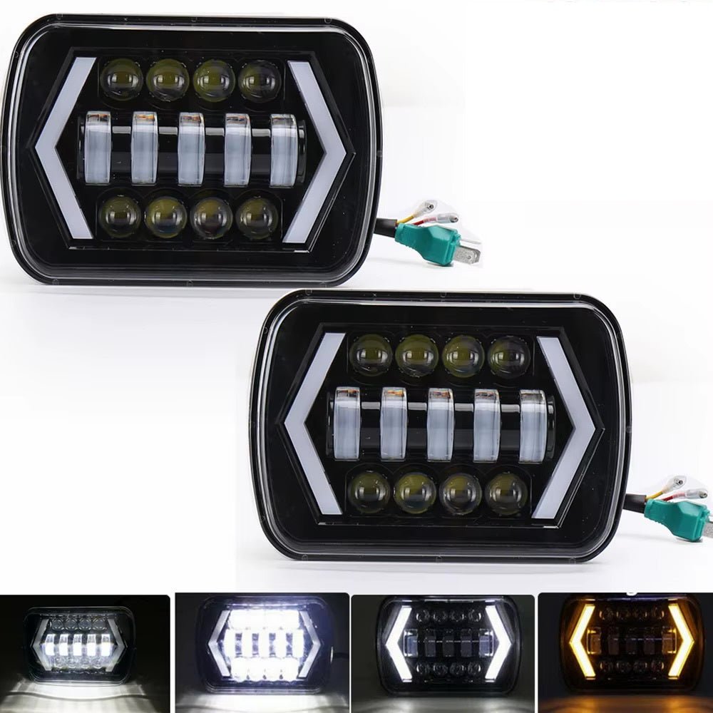 COPPIA FARI FULL LED DA 90W (RETTANGOLARE) - Autoricambi4x4