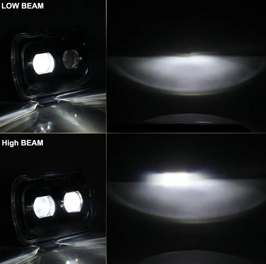 COPPIA FARI FULL LED (RETTANGOLARE) - Autoricambi4x4