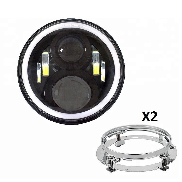 COPPIA SUPPORTI/ GHIERE/ STAFFE FARI A LED 7'' POLLICI - Autoricambi4x4