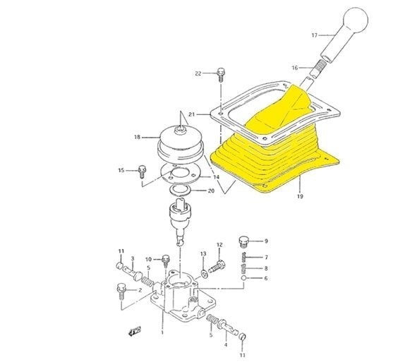 CUFFIA LEVA CAMBIO GRANDE SUZUKI SJ410/ SJ413/ SAMURAI/ SANTANA - Autoricambi4x4